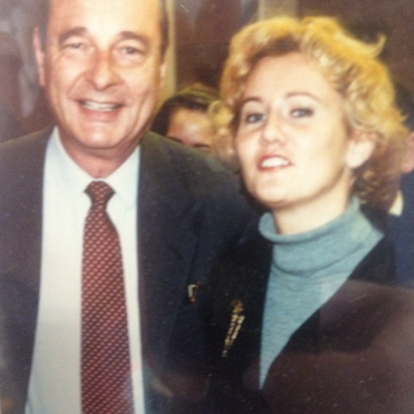 Nadine Morano avec Jacques Chirac le 18 janvier 1995