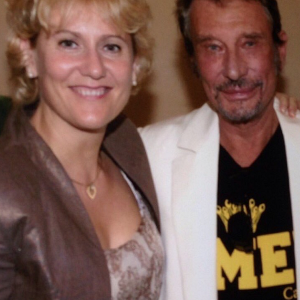 Nadine Morano avec Johnny Hallyday 